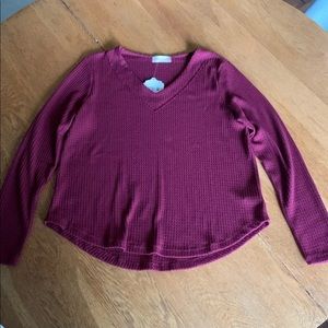 NWT altar’d state waffle long sleeve tee